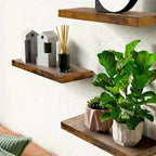 Étagère Murale en Bois Massif — Design Épuré