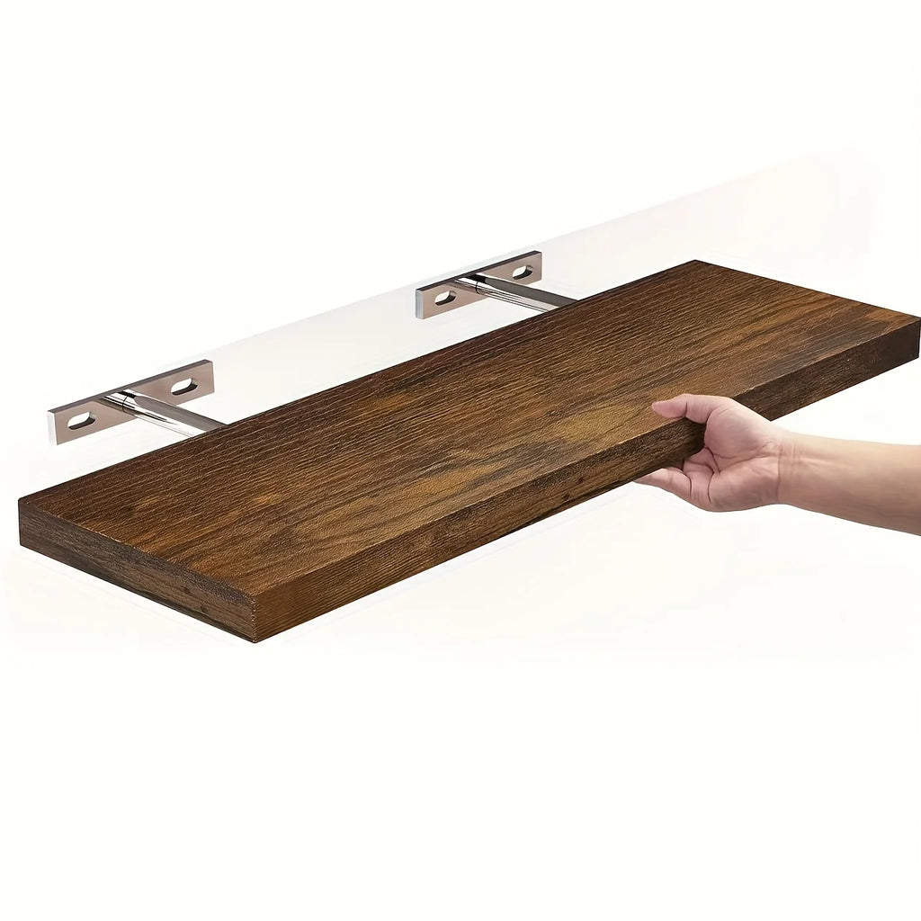 Étagère Murale en Bois Massif — Design Épuré